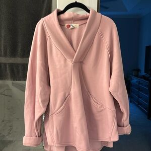 Free People beach pink tunic sweatshirtrt